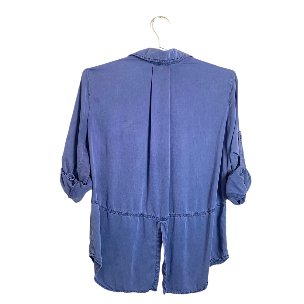 Bella Dahl Indigo Split Back Button Down Size S - image 4